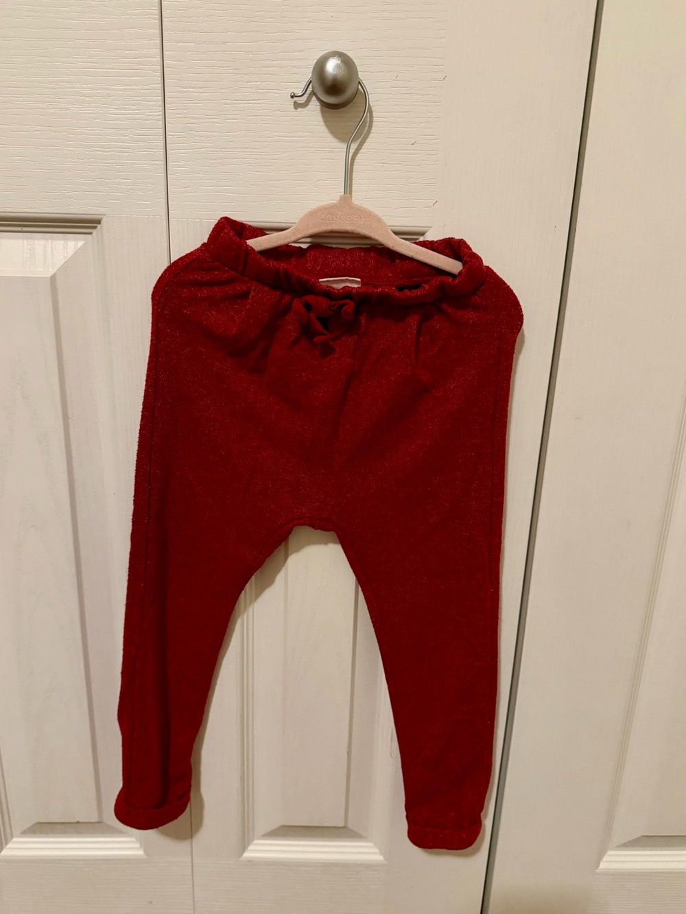 Zara Kids Red Drawstring Joggers